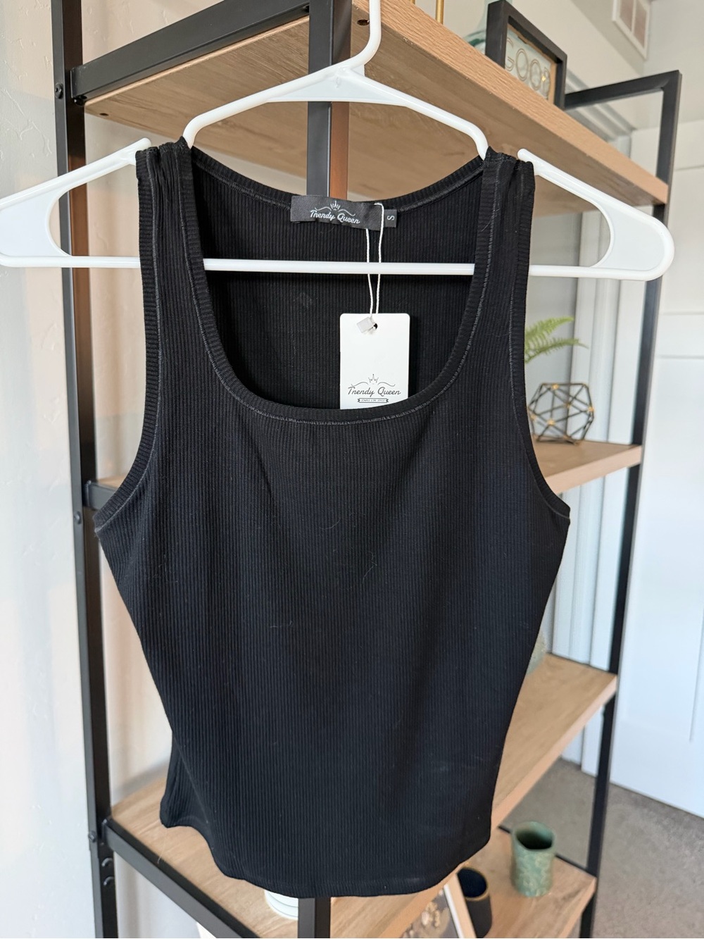 Women’s Black Rib Tank Top
